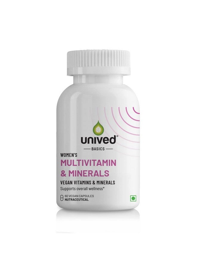 Unived Basics Multivitamin & Minerals For Women, 100% Rda Of All Vitamins With Algae Calcium & Plant-Based Vitamin D3 Plus Important Minerals, Complete Formulation For Health & Wellbeing - Capsule - Image 1
