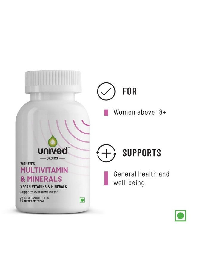 Unived Basics Multivitamin & Minerals For Women, 100% Rda Of All Vitamins With Algae Calcium & Plant-Based Vitamin D3 Plus Important Minerals, Complete Formulation For Health & Wellbeing - Capsule - Image 5