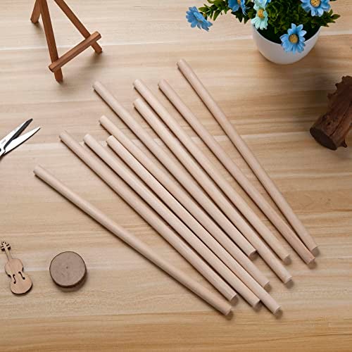 Coowayze Wooden Dowel Rods Wood Dowels for Crafts, 6 PCS 1 x 12 Round Wooden Sticks for Crafts, Thick Macrame Dowels, Unfinished Hard Wood Sticks for Crafting, Arts and DIYers, Closets and Wedding - Image 5