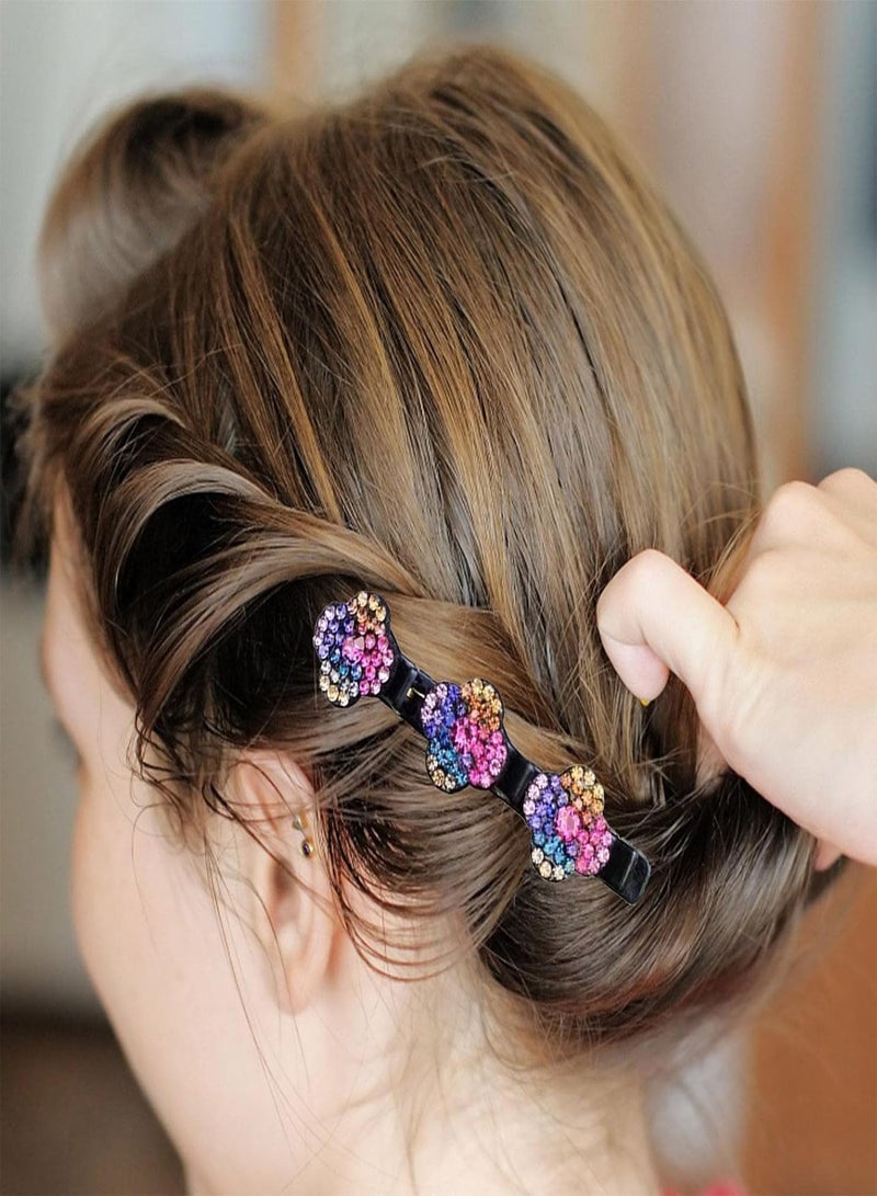 GGOOT Rhinestone Hair Clips for Women Girls, Fashion Hair Clips, Duckbill Hair Clips, Flower Hair Slides Pins, Sparkly Rhinestone Hairpin Clips, Hair Barrettes for Party Travel Banquet Daily Usage - Image 2