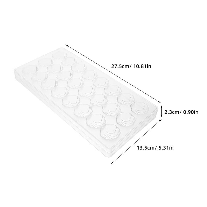 Zerodeko 24 Cavity Shell Shape Chocolate Mold Plastic Baking Candy Making Kit - Image 3
