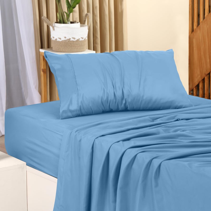 Utopia Bedding Twin Sheet Set â€“ 3 Piece Bed Sheets for Twin Size Bed, Soft and Breathable Microfiber, Includes 1 Fitted Sheet, 1 Flat Sheet and 1 Pillowcase (Dutch Blue) - Image 5