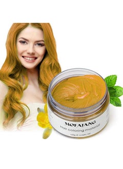 MOFAJANG Mofajang Hair Wax Dye Styling Cream Mud, Natural Hairstyle Color Pomade, Washable Temporary, Gold  - Image 1