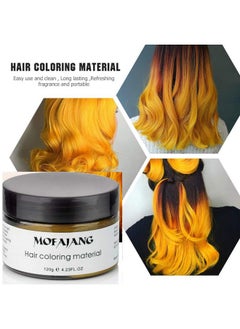 MOFAJANG Mofajang Hair Wax Dye Styling Cream Mud, Natural Hairstyle Color Pomade, Washable Temporary, Gold  - Image 4