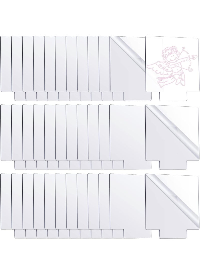 Qunclay 36 Pcs 2 mm Acrylic Sheet Clear Cast for LED Light Base Thick Acrylic Blanks with Double Sided Protective 59 x 51 Plastic Glass Board for Signs DIY Display Projects Craft Square  - Image 1