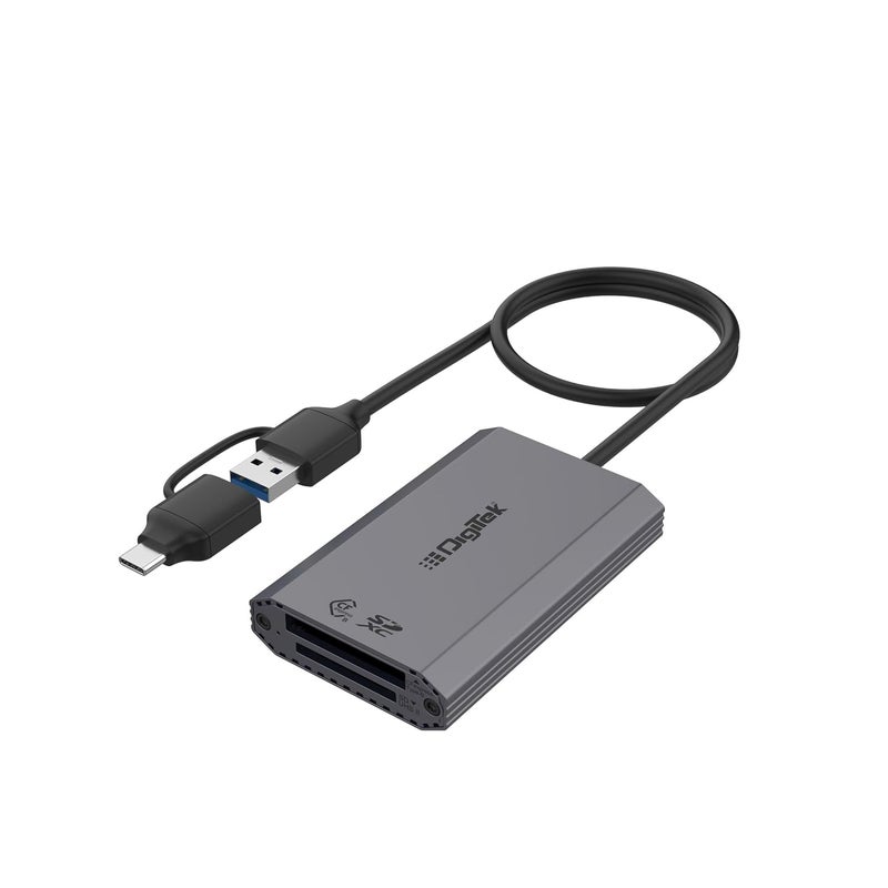 Digitek ® (DCR-102 CFB) 2 في 2 CF Express نوع B و SDXC، قارئ بطاقات USB 3.2 و 3.0، يدعم بطاقات SD/SDHC/SDXC/UHS-I/UHS II، يدعم Mac OS و iPad OS و Windows و Android و Linux و Harmony - Image 1