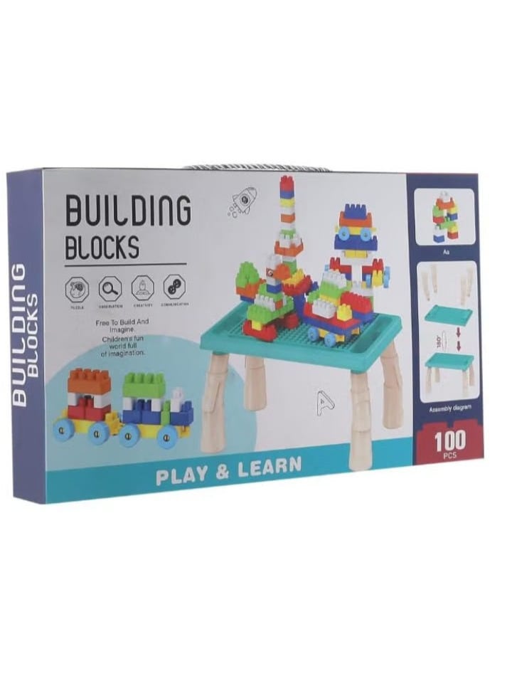 100 قطعة مكعبات ألعاب للأولاد، ألعاب للبنات، هدية عيد ميلاد، هدية عيد الميلاد، النمو، المرح، التعلم، للأطفال.