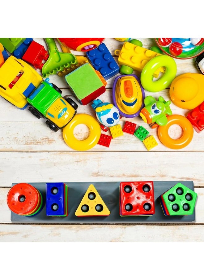Fat Brain Toys - Fat Brain Toys Smart Activity Fun&Learning Blocks Geometrics, Educational & Learning Sorter Toys, Color Choose Stacking Block Game for Kids Baby, 1 2 3+ Year Activity Toys - Image 1