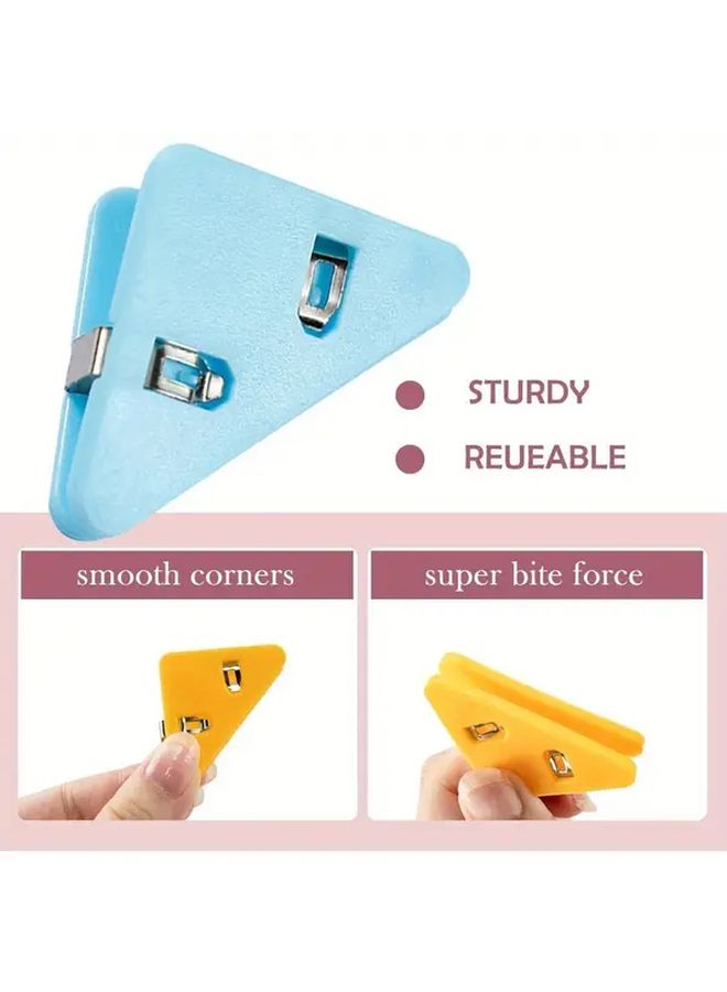 Transparent Triangle File Clips 10pcs Bookmarks Paper Clips Office Desk Organizers - Image 3