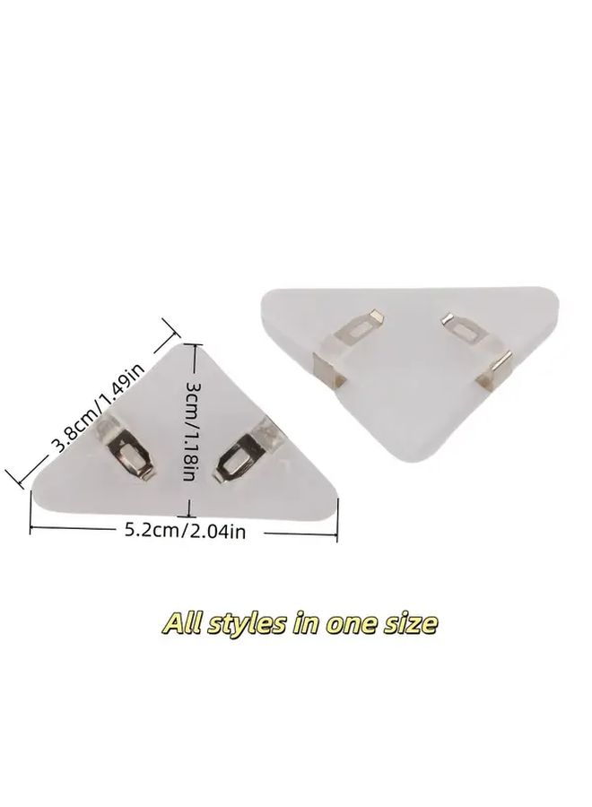 Transparent Triangle File Clips 10pcs Bookmarks Paper Clips Office Desk Organizers - Image 4