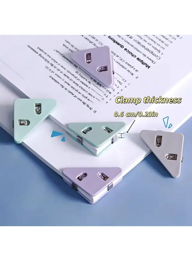 Transparent Triangle File Clips 10pcs Bookmarks Paper Clips Office Desk Organizers - Image 5