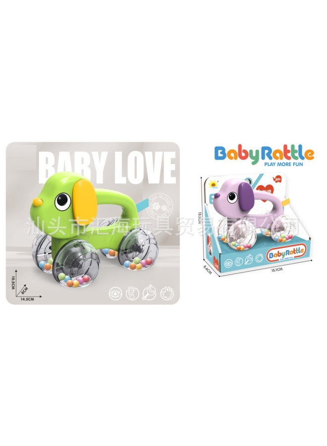 CJ Hot Baby Soothing Rattle Car Animal Shape Crawling Car Ball Bell Educational Toys - Image 1