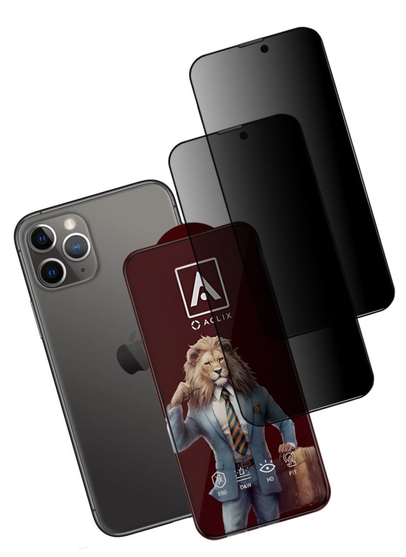 ACLIX 2 Pieces Antistatic ESD Dustproof Premium Quality High Definition Tempered Glass Screen Protector Designed For  iPhone 11 Pro Max - Image 1