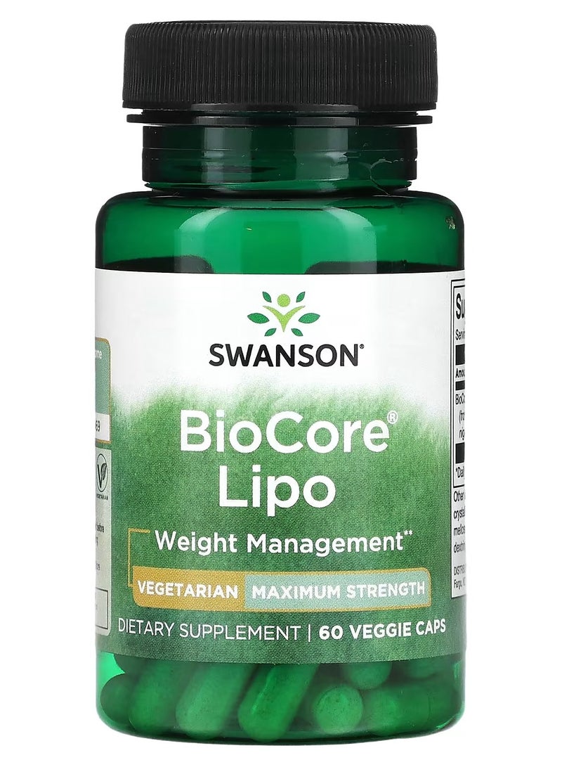 Swanson, BioCore Lipo, Maximum Strength, 60 Veggie Caps (10,000 FIP per Cap)