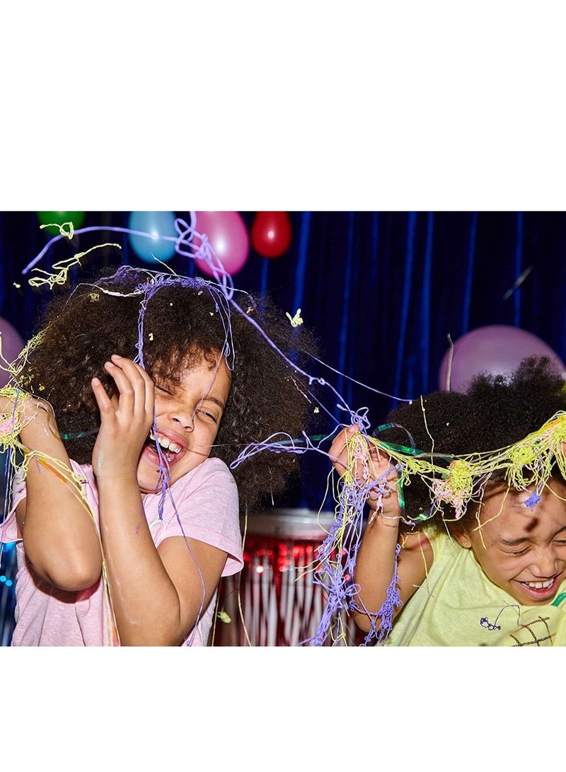 CRAZY RIBBON بخاخ خيوط ملونة للاحتفالات والتزيين، عبوة بخاخ شريطة مجنونة مكونة من 18 قطعة - Image 3