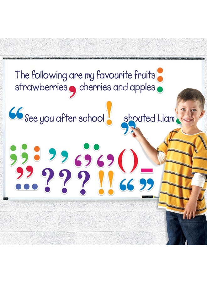 ليرننج ريسورسز مجموعة علامات الترقيم المغناطيسية من Learning Resources، 40 علامة ترقيم مغناطيسية كبيرة للاستخدام على السبورة البيضاء، مثالية لممارسة SPAG في الفصول الدراسية، للأعمار من 5 إلى 9 سنوات - Image 3