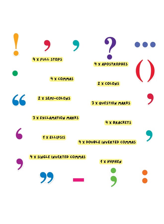 ليرننج ريسورسز مجموعة علامات الترقيم المغناطيسية من Learning Resources، 40 علامة ترقيم مغناطيسية كبيرة للاستخدام على السبورة البيضاء، مثالية لممارسة SPAG في الفصول الدراسية، للأعمار من 5 إلى 9 سنوات - Image 5