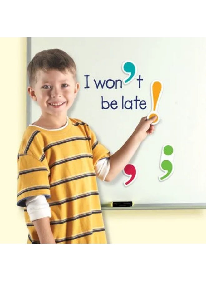 ليرننج ريسورسز مجموعة علامات الترقيم المغناطيسية من Learning Resources، 40 علامة ترقيم مغناطيسية كبيرة للاستخدام على السبورة البيضاء، مثالية لممارسة SPAG في الفصول الدراسية، للأعمار من 5 إلى 9 سنوات - Image 4