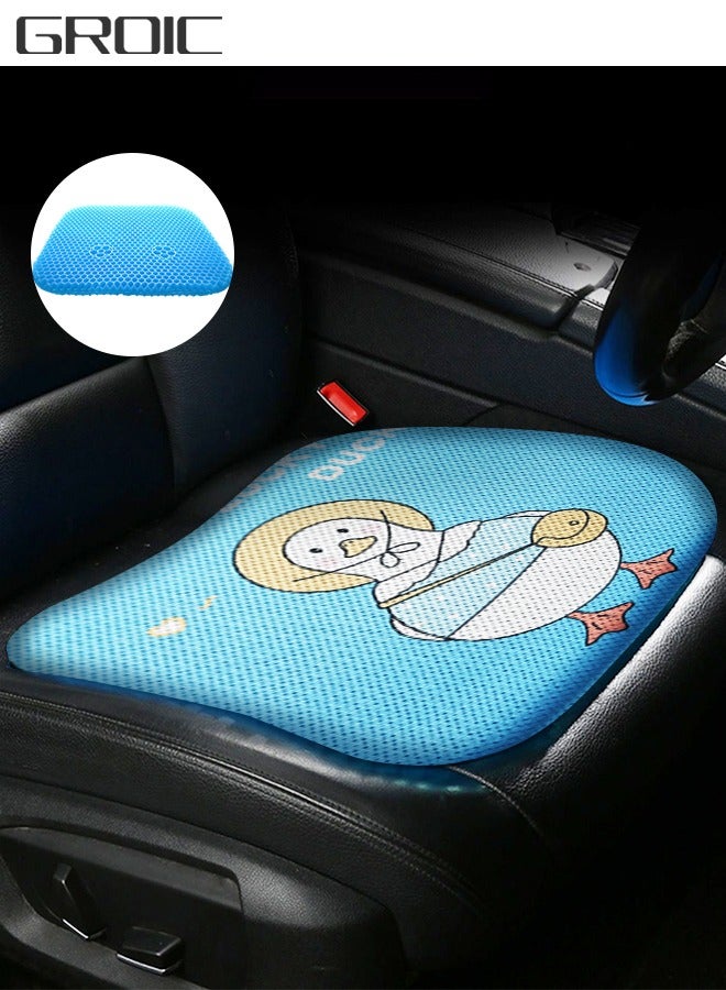 GROIC Gel Seat Cushion for Long Sitting, Car Plus Gel Seat Cushion, Double-Layer Chair Cushions for Office Chair and Truck Drivers, Back, Sciatica, Hip, Pressure Relief Honeycomb Breathable - Image 1
