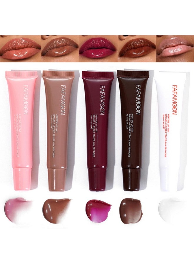 Mrettick 5 Colors Hydrating Lip Gloss, Shiny Jelly Lip Plumping Lip Balms, Long Lasting Nourishing Non-Sticky Fresh Clear Smooth Lip Care - Image 1