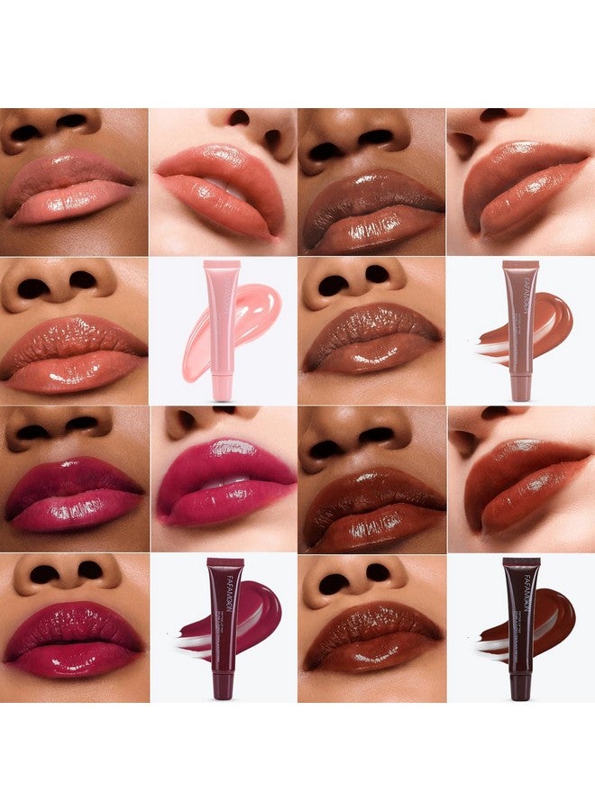 Mrettick 5 Colors Hydrating Lip Gloss, Shiny Jelly Lip Plumping Lip Balms, Long Lasting Nourishing Non-Sticky Fresh Clear Smooth Lip Care - Image 2