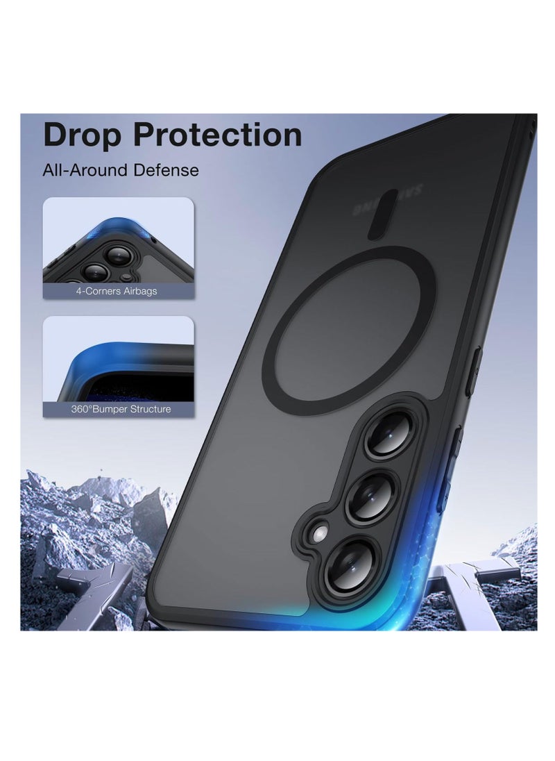 Aookay - [1+1] Magnetic Case and Screen Protector for Samsung Galaxy A56, Compatible with MagSafe Ultra Thin Hard PC Translucent Frosted Rugged Drop-Proof Shockproof Protective Case for Galaxy A56 5G - Image 1