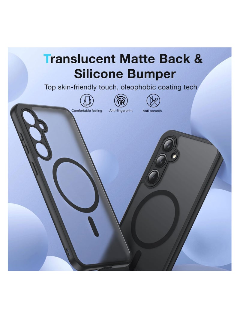 Aookay - [1+1] Magnetic Case and Screen Protector for Samsung Galaxy A56, Compatible with MagSafe Ultra Thin Hard PC Translucent Frosted Rugged Drop-Proof Shockproof Protective Case for Galaxy A56 5G - Image 1