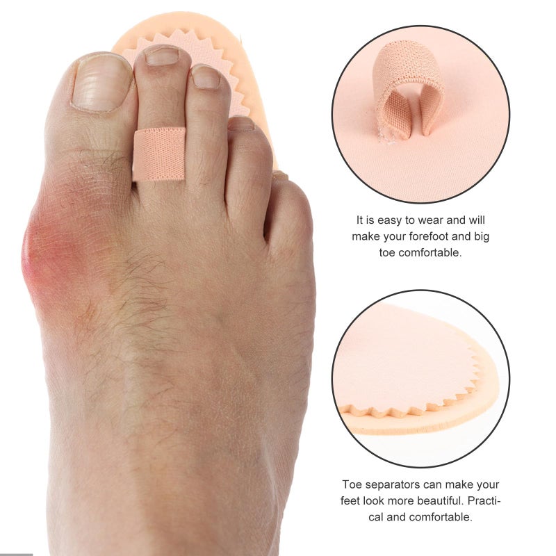 4Pcs Adjustable Bunion Splint Straighteners with Elastic Band and Forefoot Pads for Hallux Valgus Relief - Image 4