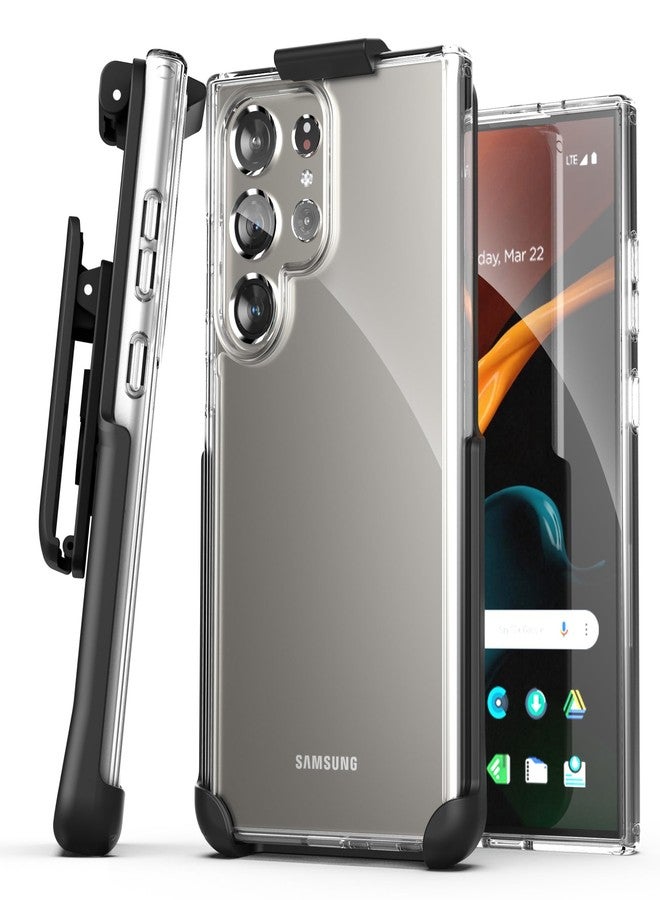 Encased Holster for Samsung Galaxy S24 Ultra Case with Belt Clip (Clear) (S24 Ultra) - Image 1