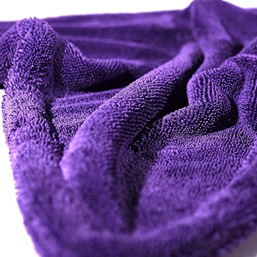 Maxshine 20" x 24" Universal Purple Car Drying Towel – 1200 GSM Rinse-Free Double-Sided Microfiber – Plush, Super Absorbent Towel for Car Wash & Detailing - Image 3