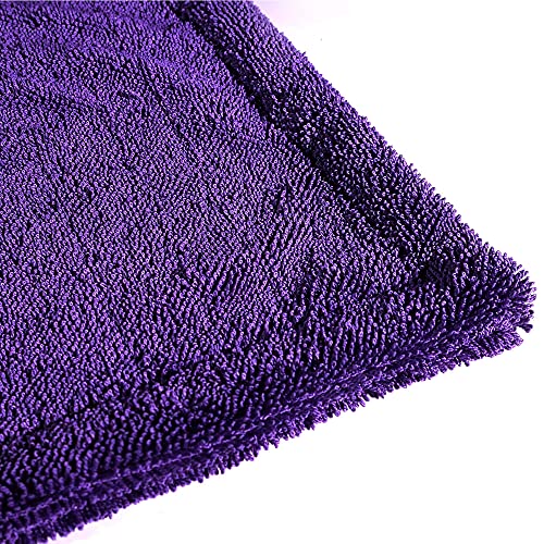 Maxshine 20" x 24" Universal Purple Car Drying Towel – 1200 GSM Rinse-Free Double-Sided Microfiber – Plush, Super Absorbent Towel for Car Wash & Detailing - Image 4