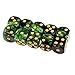 Yiotfandoll 10PCS Polyhedral D6 Dice 16mm Acrylic Dice Game Dice for RPG MTG DND Green Black - Image 2