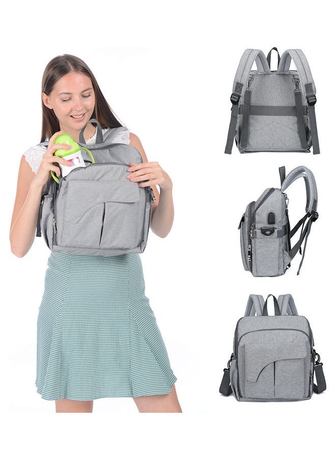 NIBEMINENT Multi-Functional Diaper Bag & High Chair Strap Travel Backpack With Stroller and USB Charging Port  - Image 4