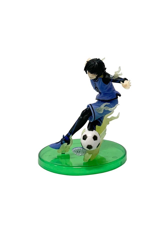 HALAMODO Blue Lock Bachira Meguru Kicking Football Figure Model, Decoration & Gift 11.5 cm - Image 1