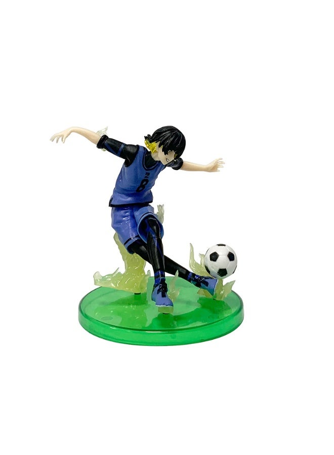 HALAMODO Blue Lock Bachira Meguru Kicking Football Figure Model, Decoration & Gift 11.5 cm - Image 4