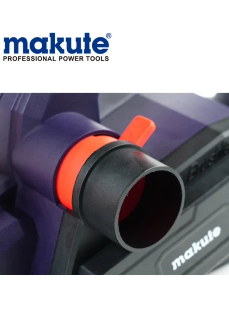 makute Cordless Planer, 20V Handheld Wood Electric Planer with 2 batteries for Smoothing Wood Surfaces, Leveling Joins, Sculpting and Shaping, Shaving Wood Layers, 16000 RPM- CEP121-2BL  - Image 4