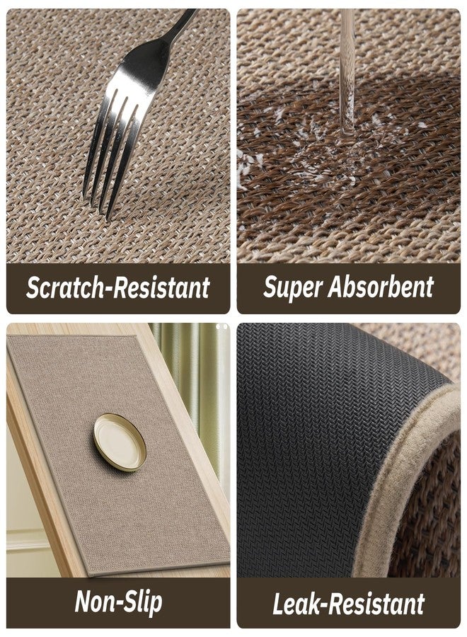 RESARE Kitchen Mats, Non Slip Kitchen Mats for Floor, Absorbent Quick Dry Washable Kitchen Rugs in Front of Sink, Hallway, Laundry, Kitchen Floor Mat(Beige, 17"x 30") - Image 2