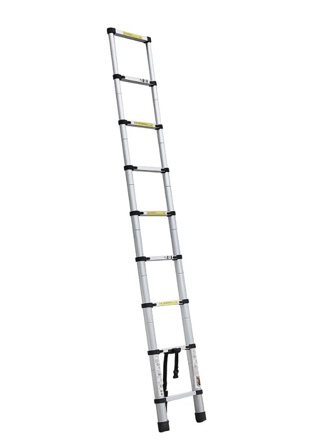 ALSAEED Lightweight Telescopic Ladder with Adjustable Height, Foldable Design, Slip Resistant and Safety Lock Suitable for Home, Professional and Outdoor Use 2.6M - Image 5