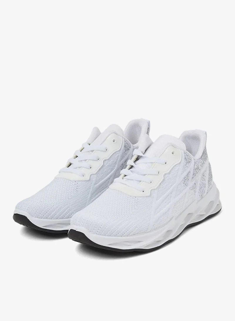 Styli Active Hollow Outsole Mesh Patterned Upper Sneakers
