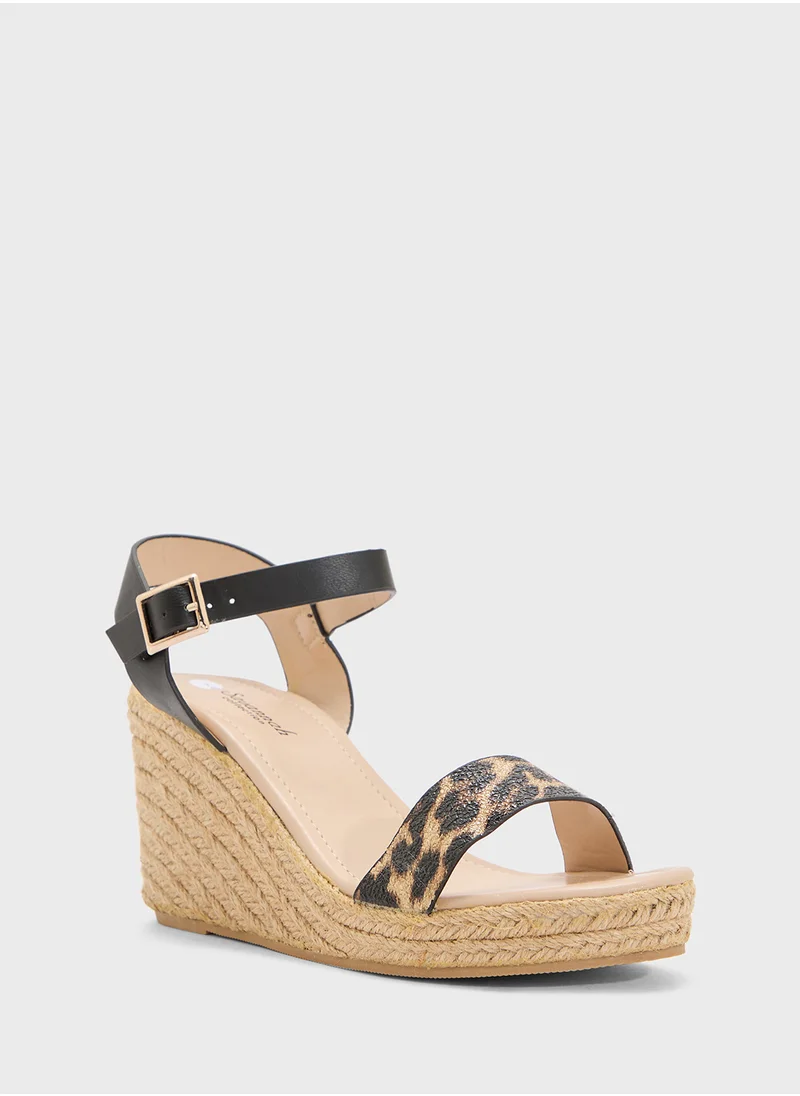 ELLA Summer Wedge Sandal With Ankle Strap