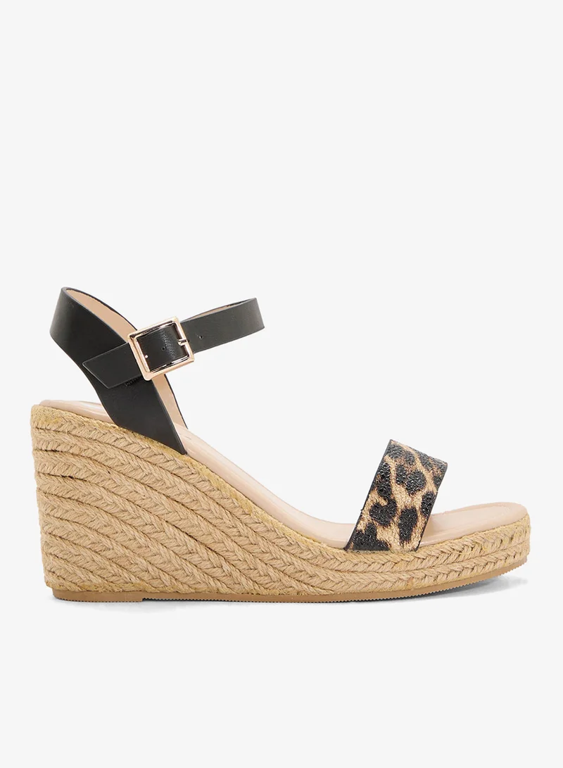 سافانا كولكشن صندل إسفين صيفي بحزام للكاحل