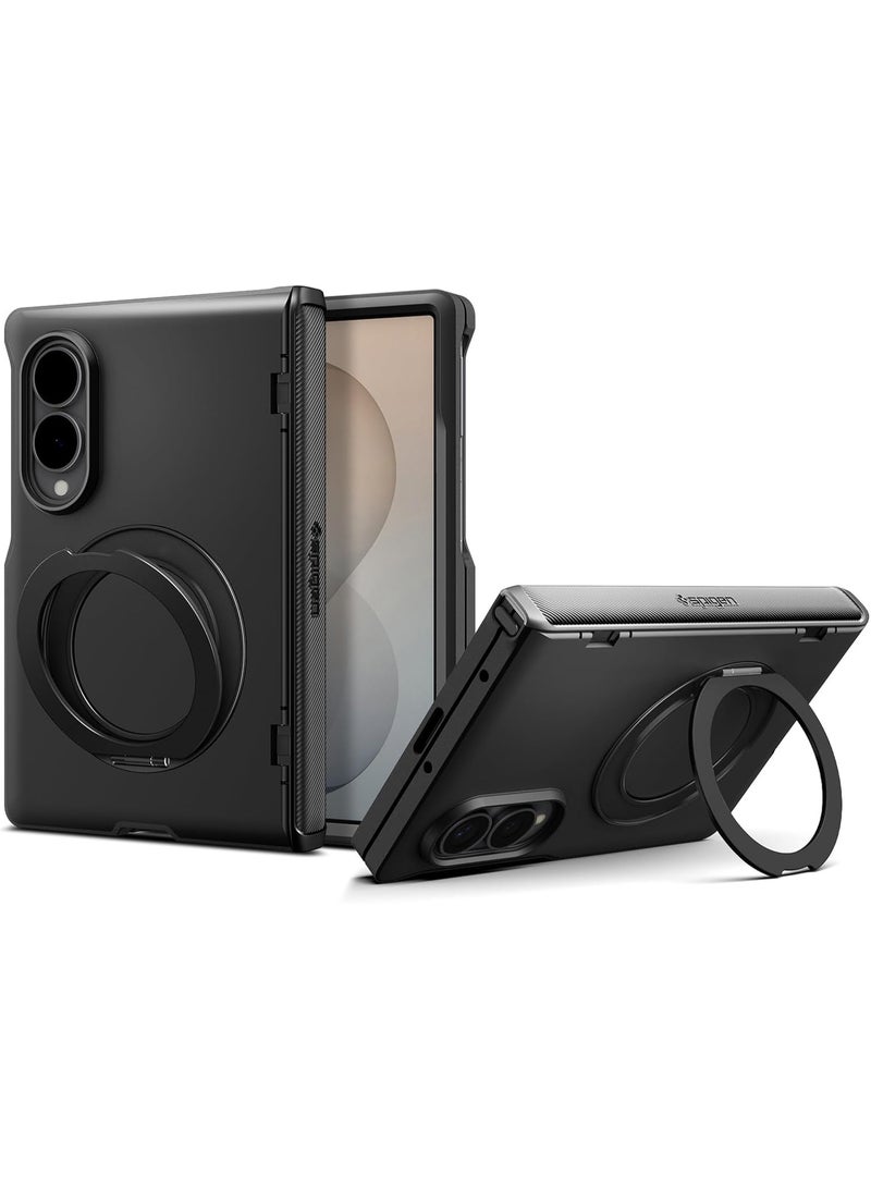 Spigen Slim Armor Pro S MagFit Samsung Galaxy Z Fold 8 (2026) 360 Ring Stand [MagSafe Compatible] Cover Mil Grade Drop & Hinge Protection - Black - Image 1