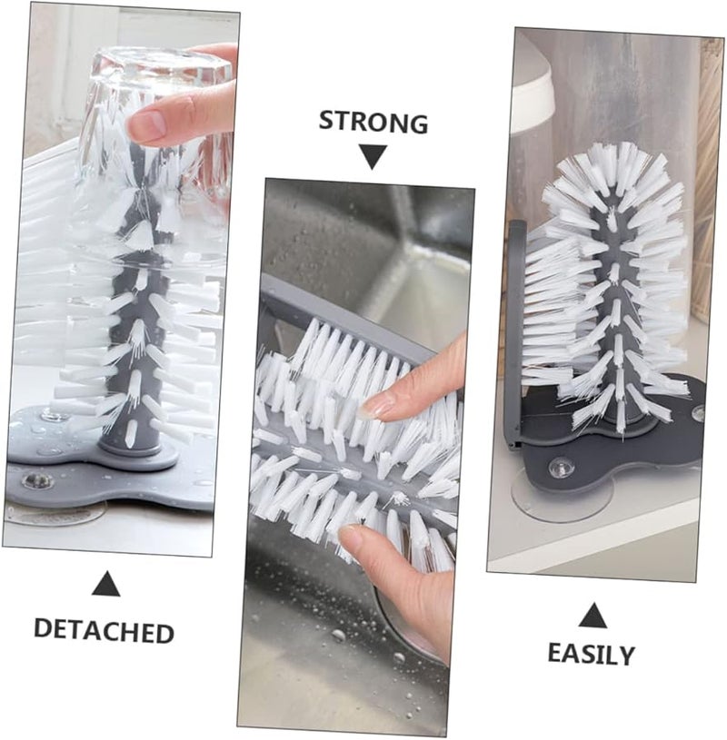 Detachable Cup Brush For Easy Cleaning Glass And Tea Cup Storage Saving - Image 3