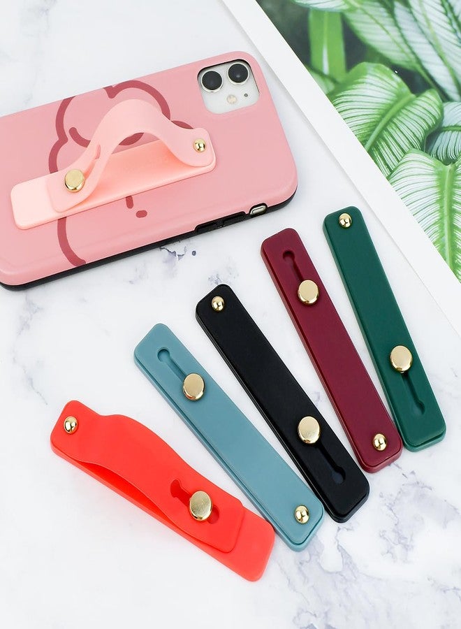 yuntop 6 Pieces Phone Strap Grip, Telescopic Phone Finger Strap Stand, Assorted Colors Silicone Universal Finger Loop for Most Mobile Phones and Cell Phone Case (Vintage Colors) - Image 2