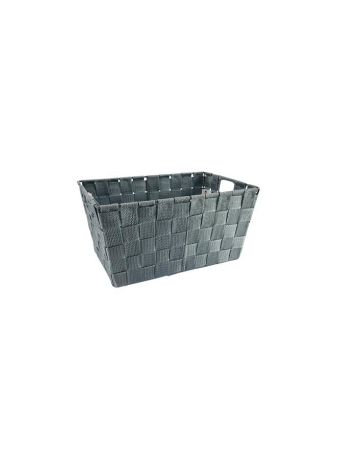 Wenko Adria Small Rectangular Polypropylene Bathroom Storage Basket Grey 22791100 - Image 1