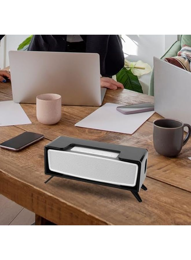 Transparent Acrylic Desktop Speaker Stand with Silicone Pad for Improved Stability - Image 3