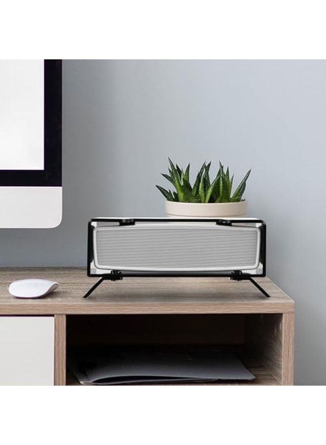 Transparent Acrylic Desktop Speaker Stand with Silicone Pad for Improved Stability - Image 4