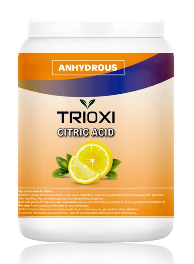 TRIOXI Citric Acid Anhydrous for Cleaning Bath Bomb and Soap Making 1KG - Image 1