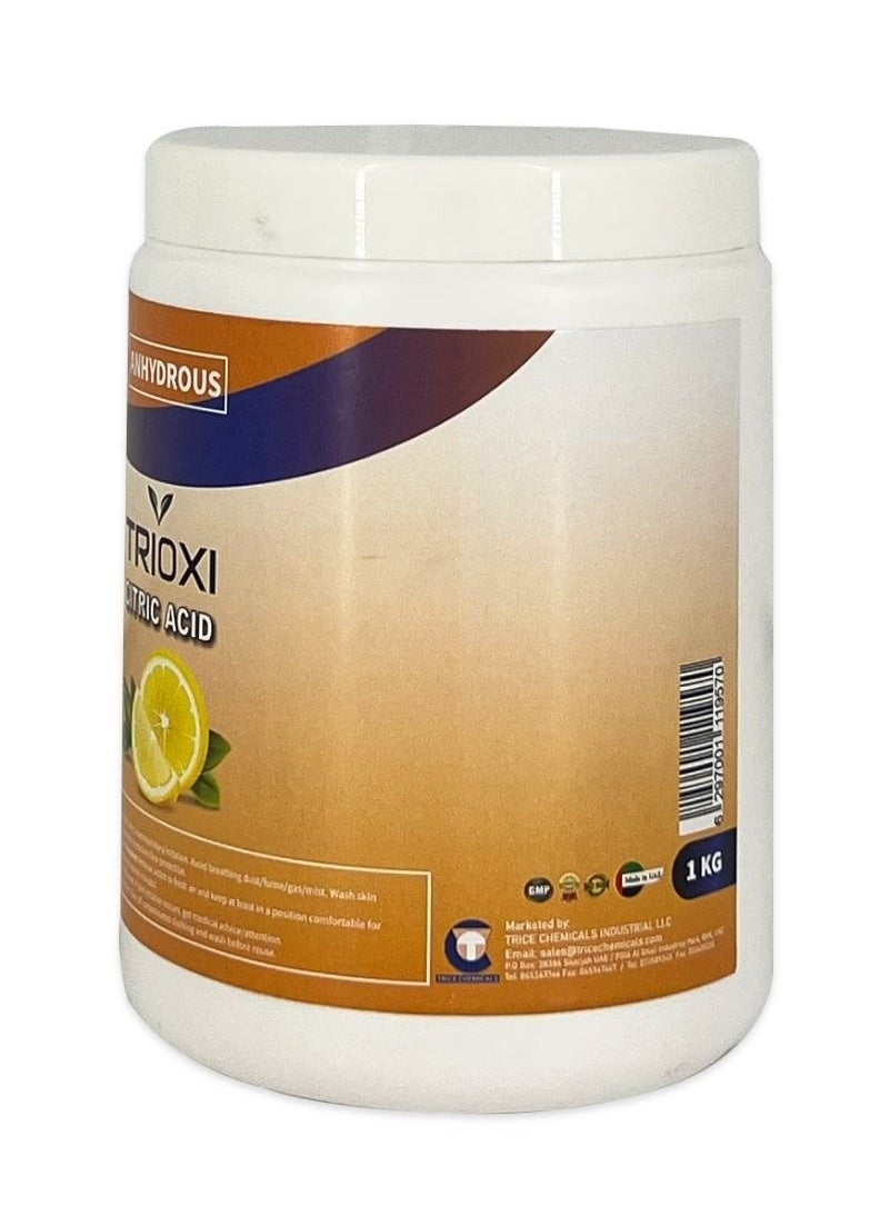 TRIOXI - Citric Acid Anhydrous for Cleaning Bath Bomb and Soap Making 1KG - Image 1