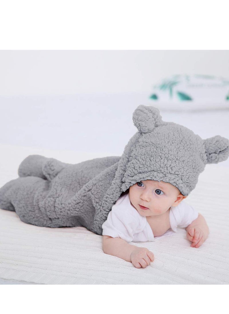 MIXDE Baby Swaddle Blanket  Ultra-Soft Plush Essential for Infants 0-6 Months Receiving Swaddling Wrap Brown Ideal Newborn Registry and Toddler Boy Accessories Perfect Baby Girl Shower Gift  - Image 2